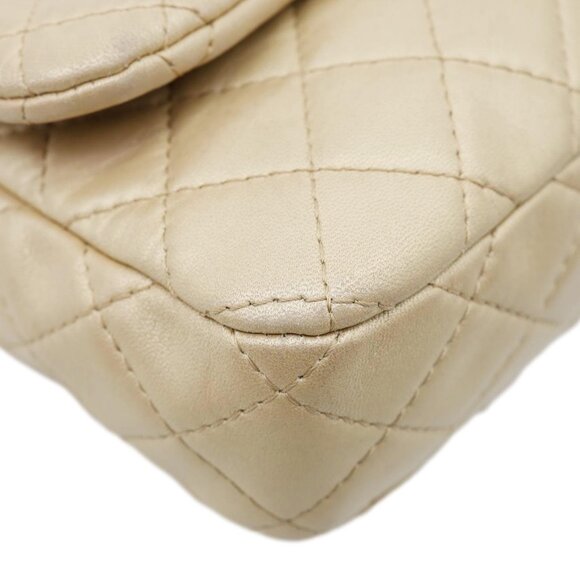 Chanel  Precious Jewel Single Flap Jumbo Leather Shoulder Bag Gold - Picture 10 of 16